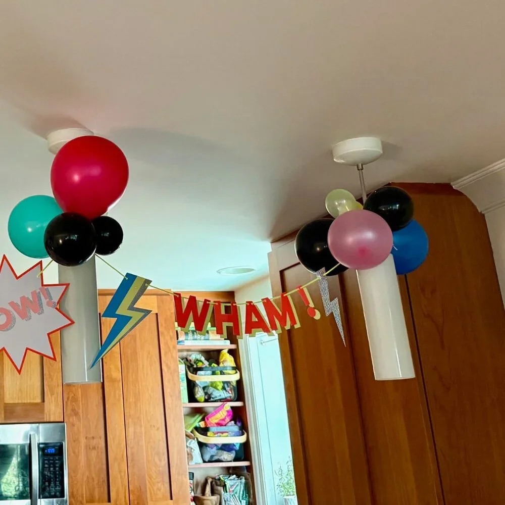 8 Balloon Clouds - Superhero Party Decorations
